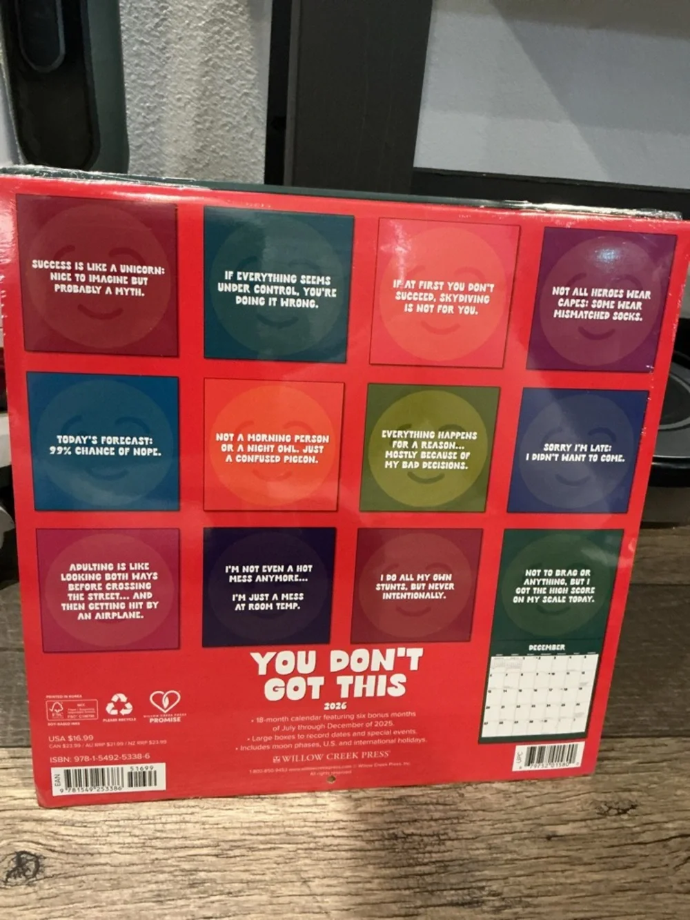 New 3 pack 2026 calendars Today I learned Moon Magic You Don’t Got This